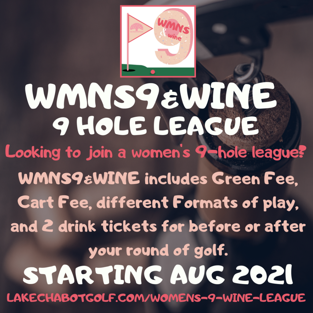 Women's Nine and Wine League flyer