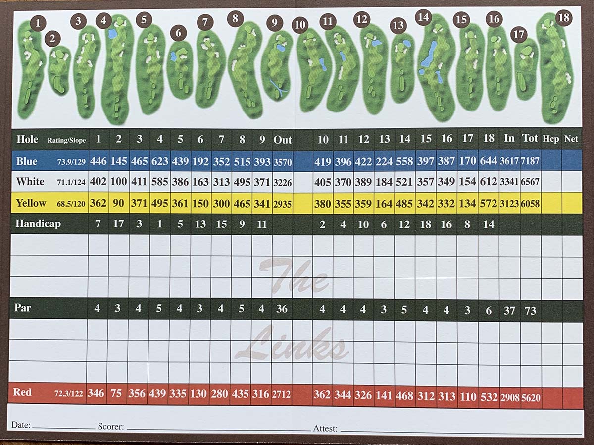 Course Details Cherry Creek Golf Links   Cherry Scorecard 