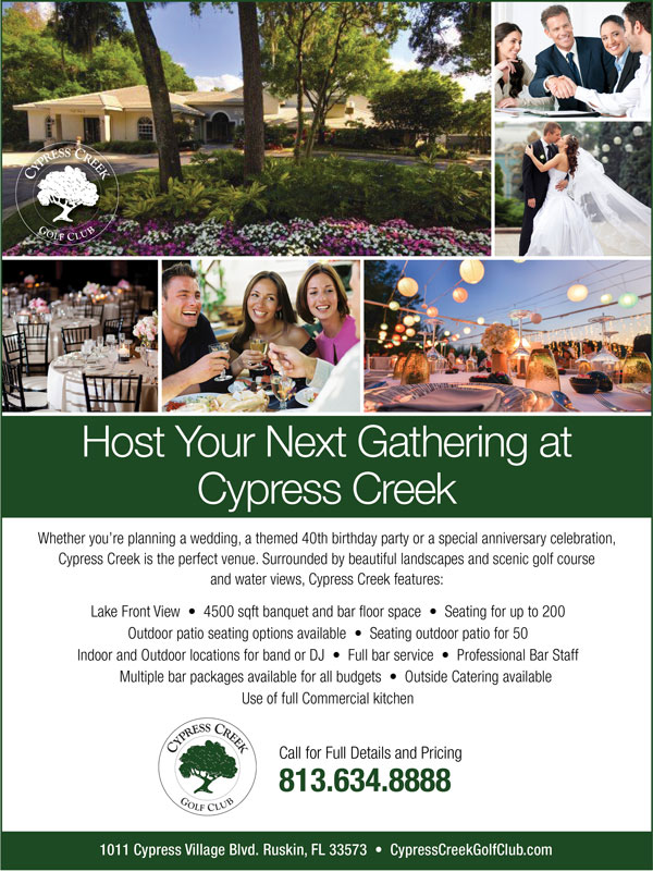 Host your next Gathering at Cypress Creek Flyer 