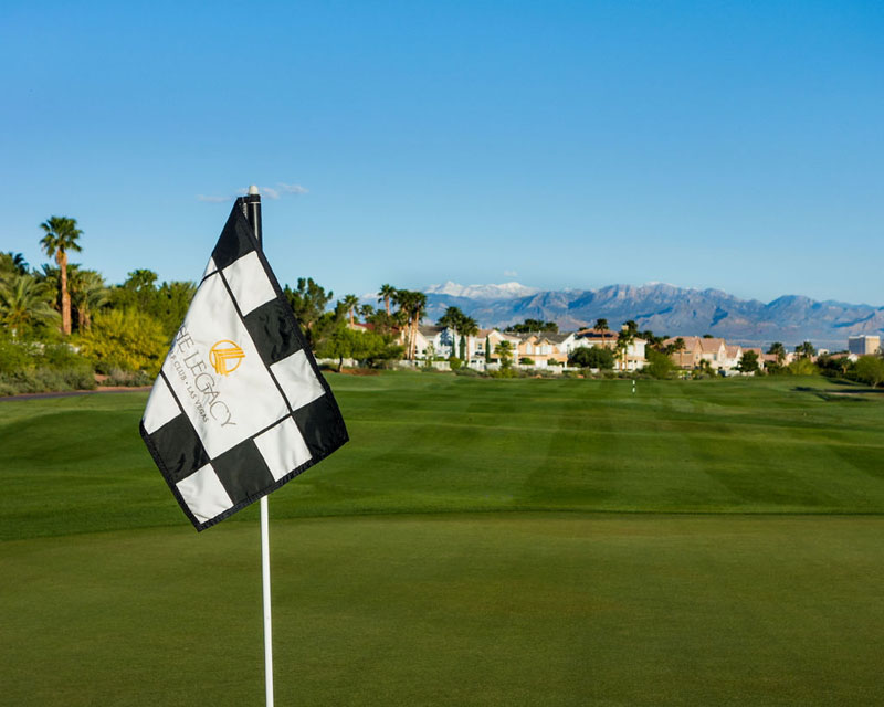 Golf Hole with flag
