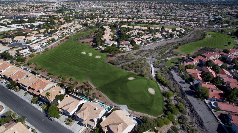 Golf course green 