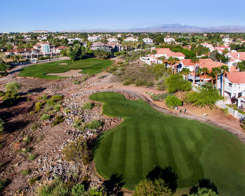 Manicured golf course 