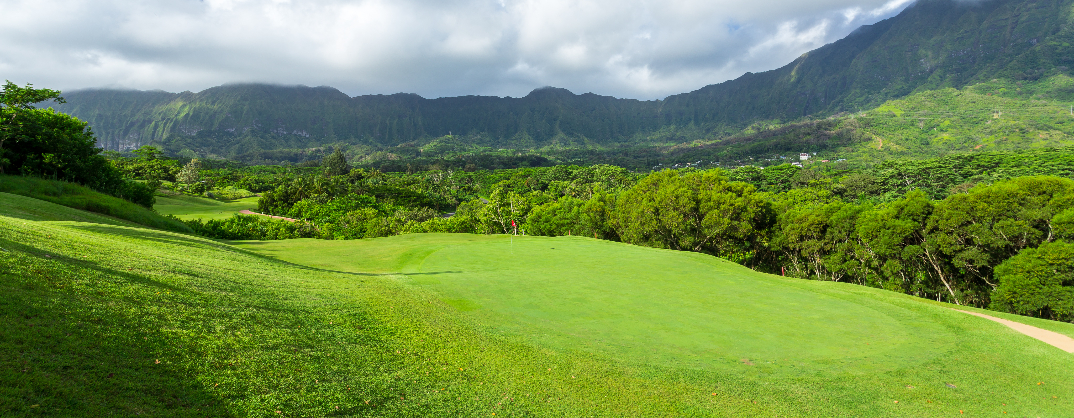 mountains near golf course