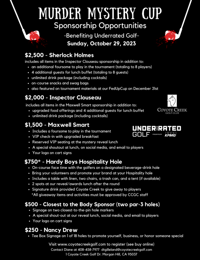 murder mystery cup flyer