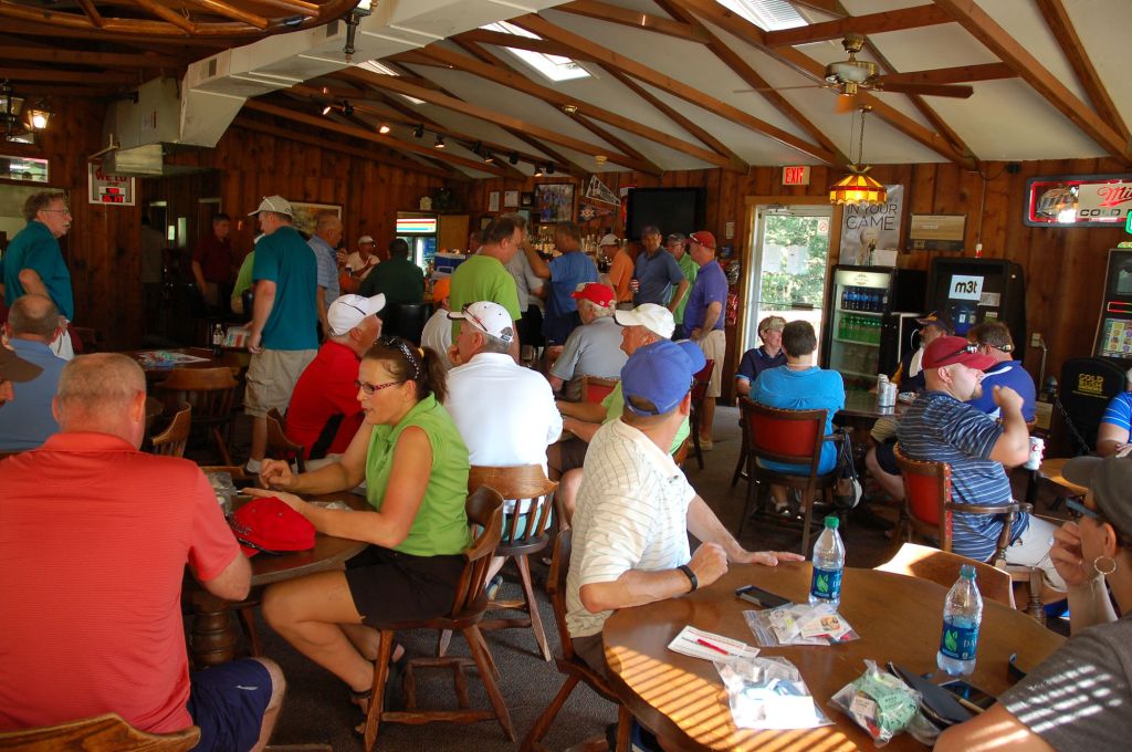 Guests inside clubhouse