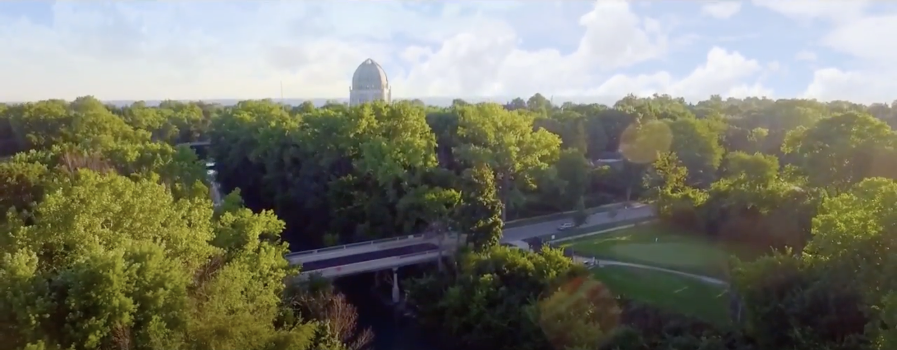 Bridge and Bahai Temple