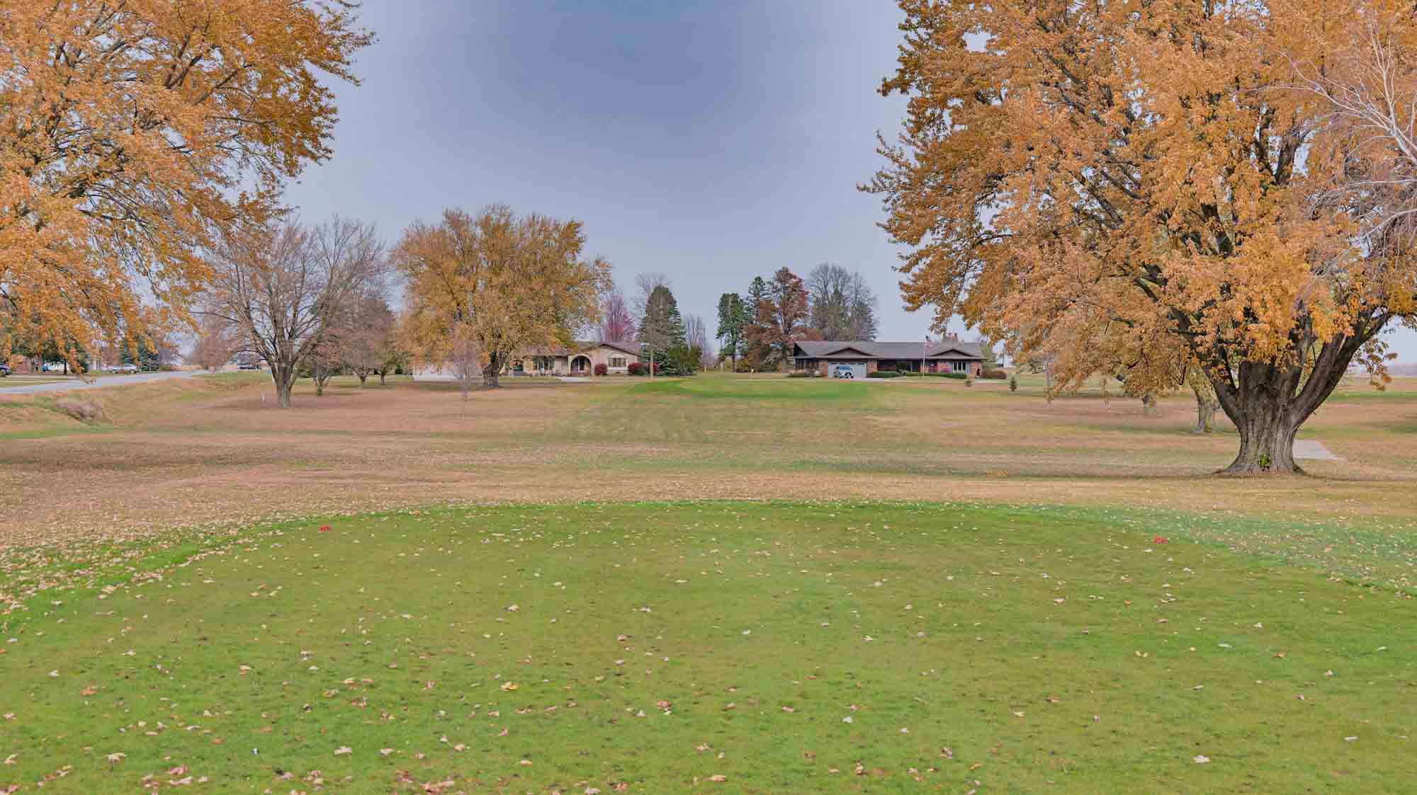 Fairway view of golf course and trees