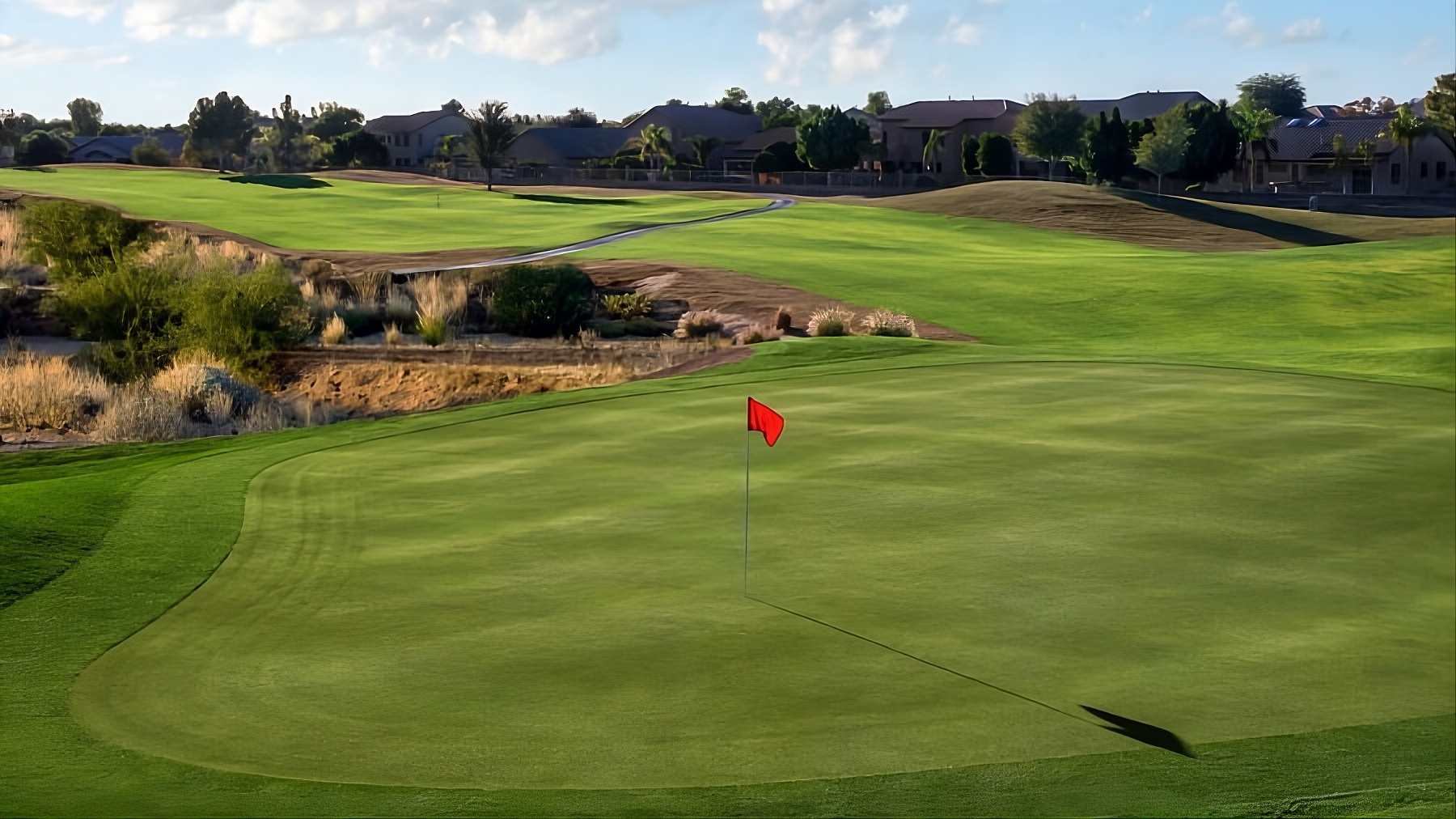 Flag on golf course