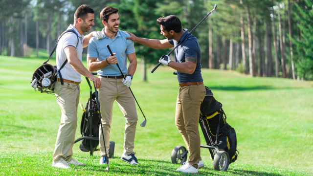 Golfers on golf course