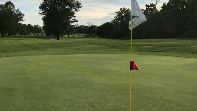 Flag on golf course